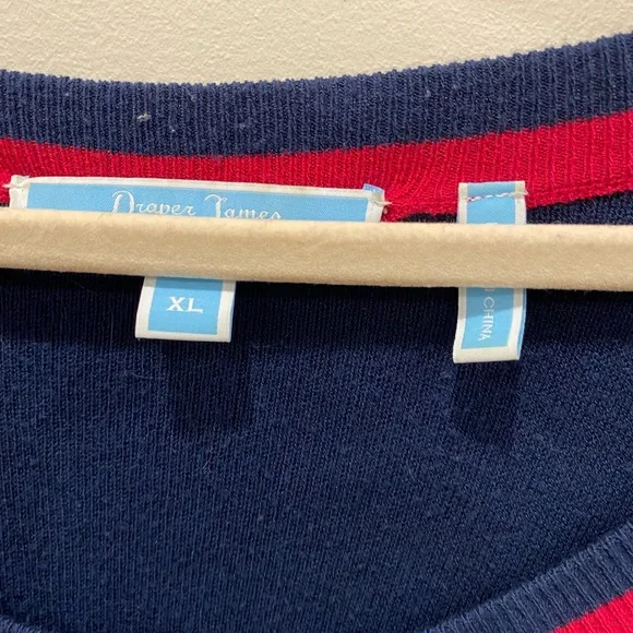 Draper James / Bell Sleeve Navy Stripe sweater Dress - Picture 5 of 7